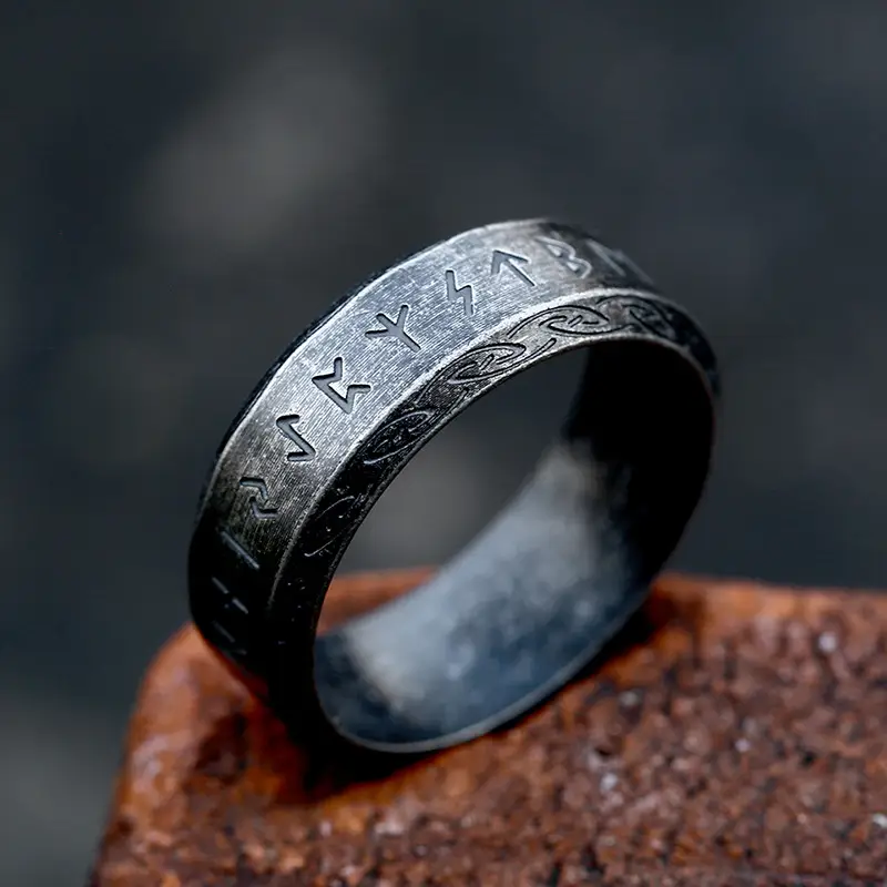 Titanic Steel Men's Ring with Korean Design - Image 8