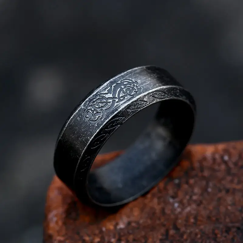 Titanic Steel Men's Ring with Korean Design - Image 2