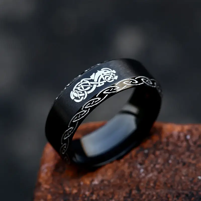 Titanic Steel Men's Ring with Korean Design - Image 3