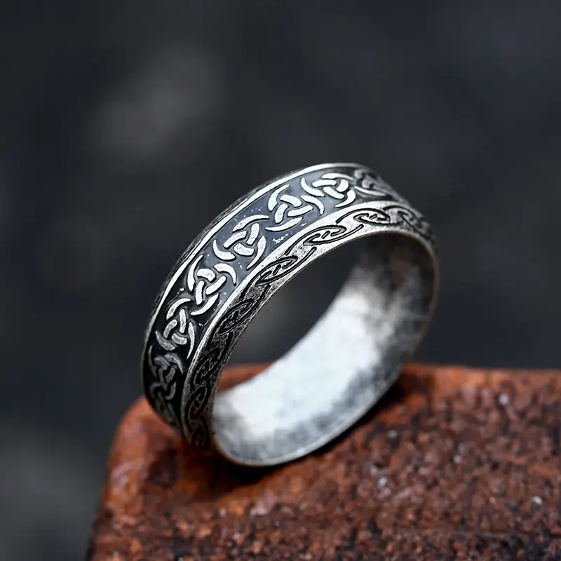 Titanic Steel Men's Ring with Korean Design - Image 4