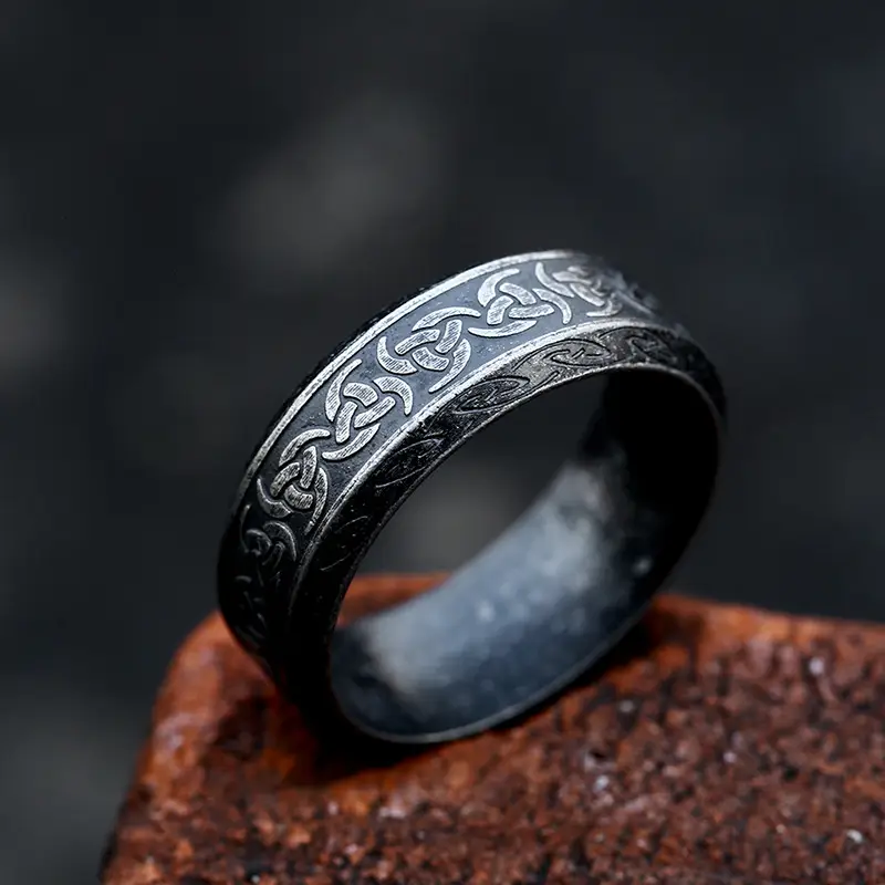 Titanic Steel Men's Ring with Korean Design - Image 5