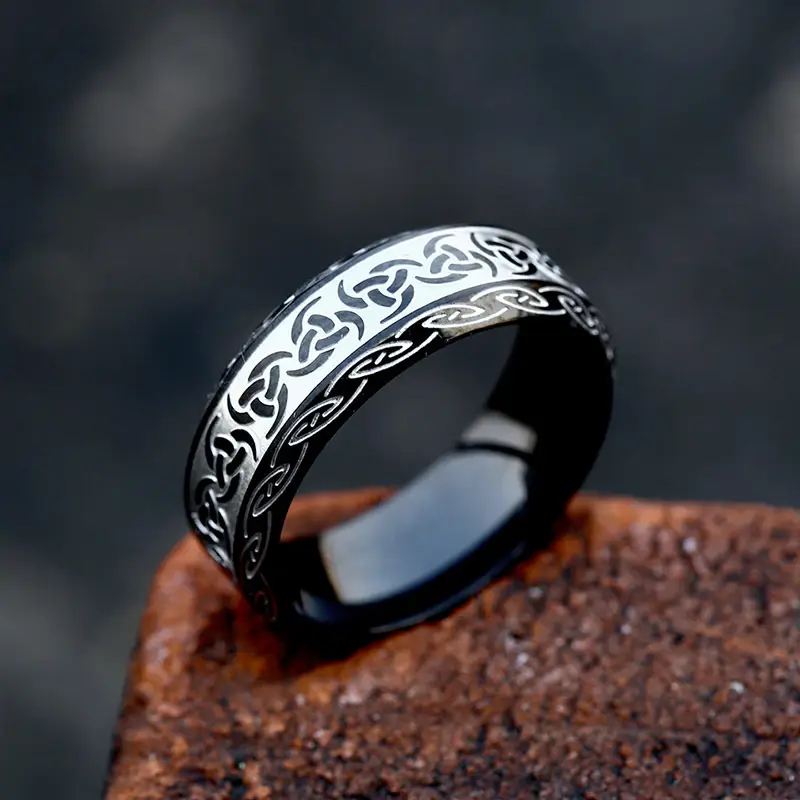 Titanic Steel Men's Ring with Korean Design - Image 6
