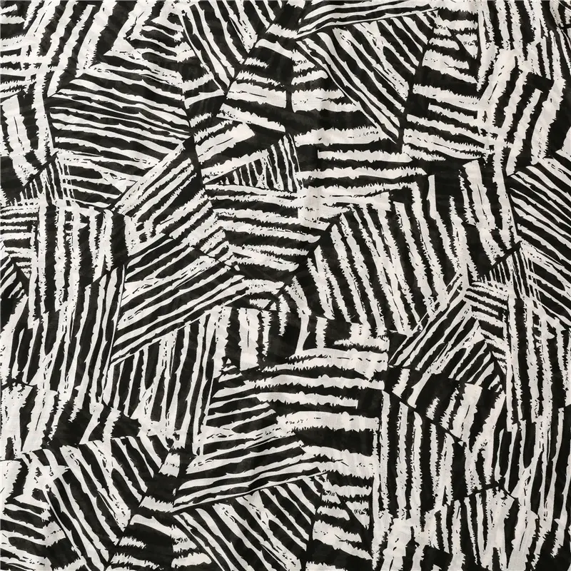 Women's Black & White Zebra Scarf with Zebra Pattern Tassel — feature 17
