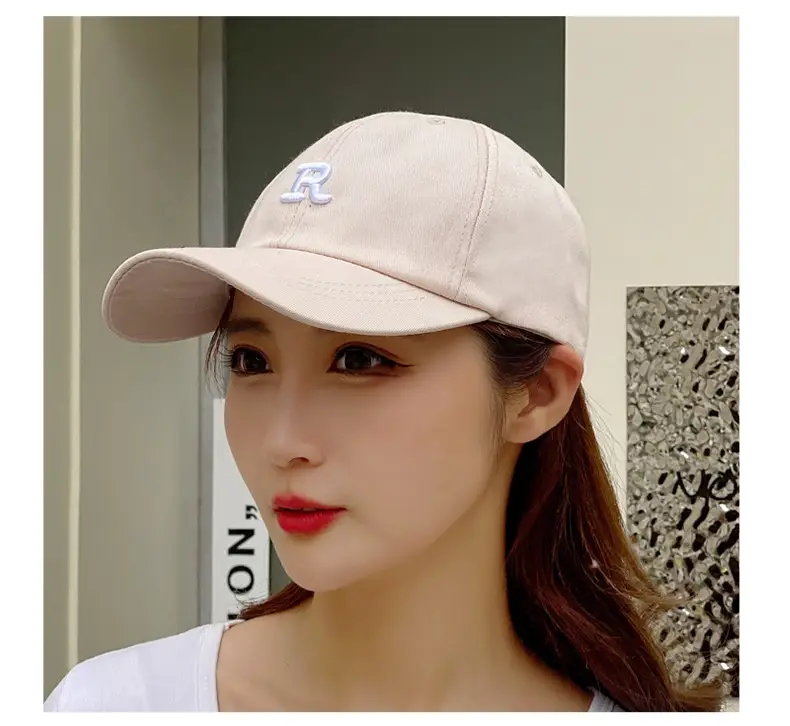Korean Letter R Embroidered Baseball Cap Men Women — feature 16