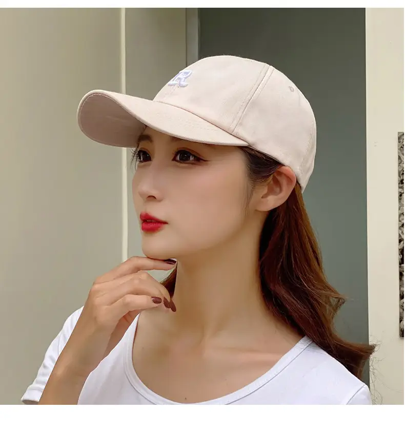 Korean Letter R Embroidered Baseball Cap Men Women — feature 17