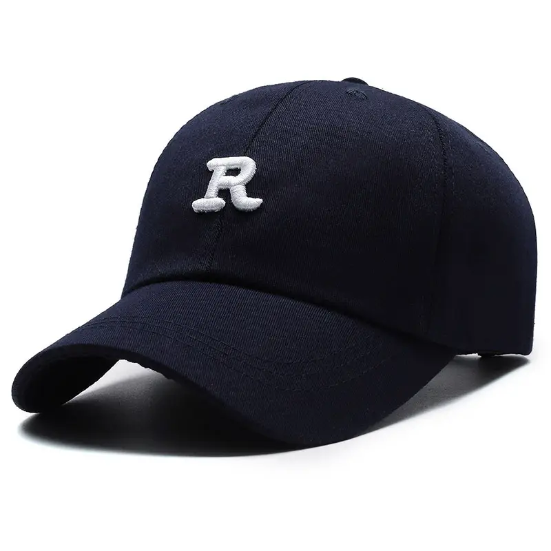 Korean Letter R Embroidered Baseball Cap Men Women - Image 2