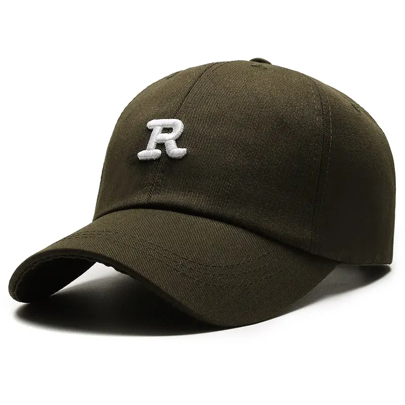 Korean Letter R Embroidered Baseball Cap Men Women - Image 6
