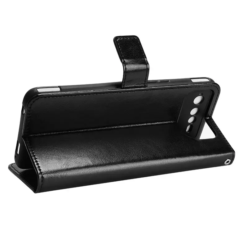 Asus ROG Phone 6 Pro Leather Flip Case Black - Image 8