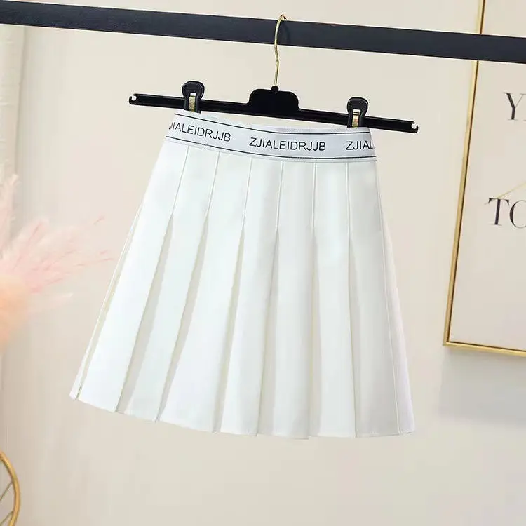 White Elastic Pleated Skirt for Women 2023 - Image 6