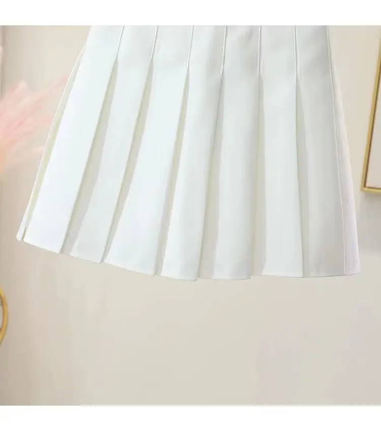 White Elastic Pleated Skirt for Women 2023 — feature 10