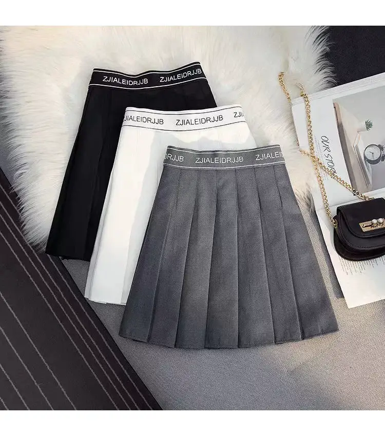 White Elastic Pleated Skirt for Women 2023 — feature 5