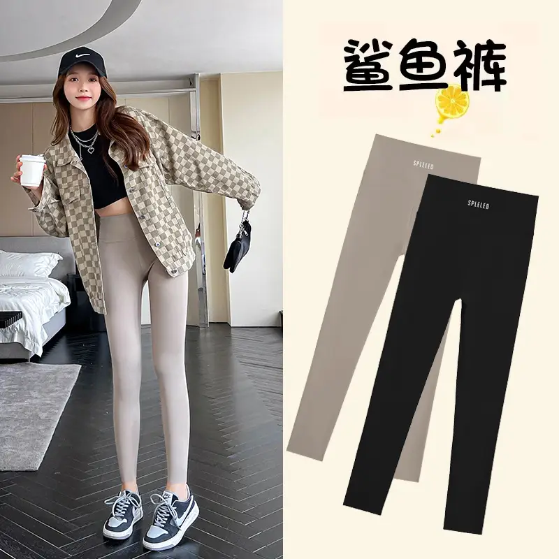 Women's Gray High-Waist Tight Leggings 156-175cm - Image 14