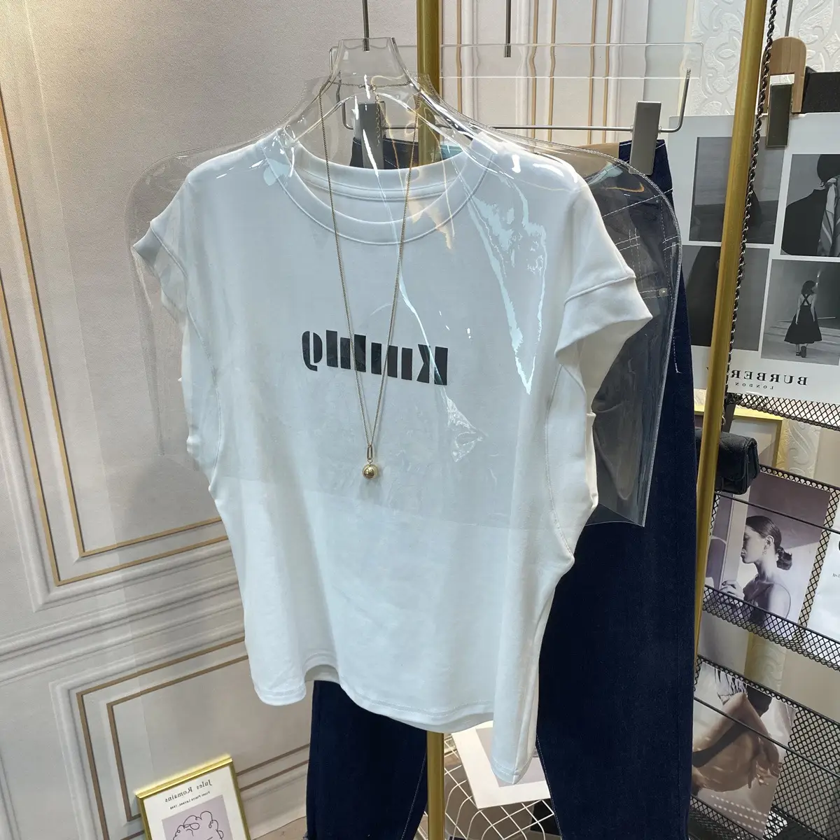 Women Loose Sleeveless White Cotton T-Shirt Summer - Image 6