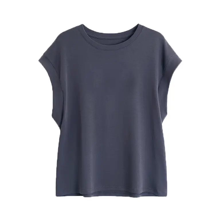 Women Loose Sleeveless White Cotton T-Shirt Summer - Image 9