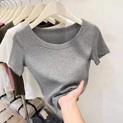 Women Loose Sleeveless White Cotton T-Shirt Summer — feature 20