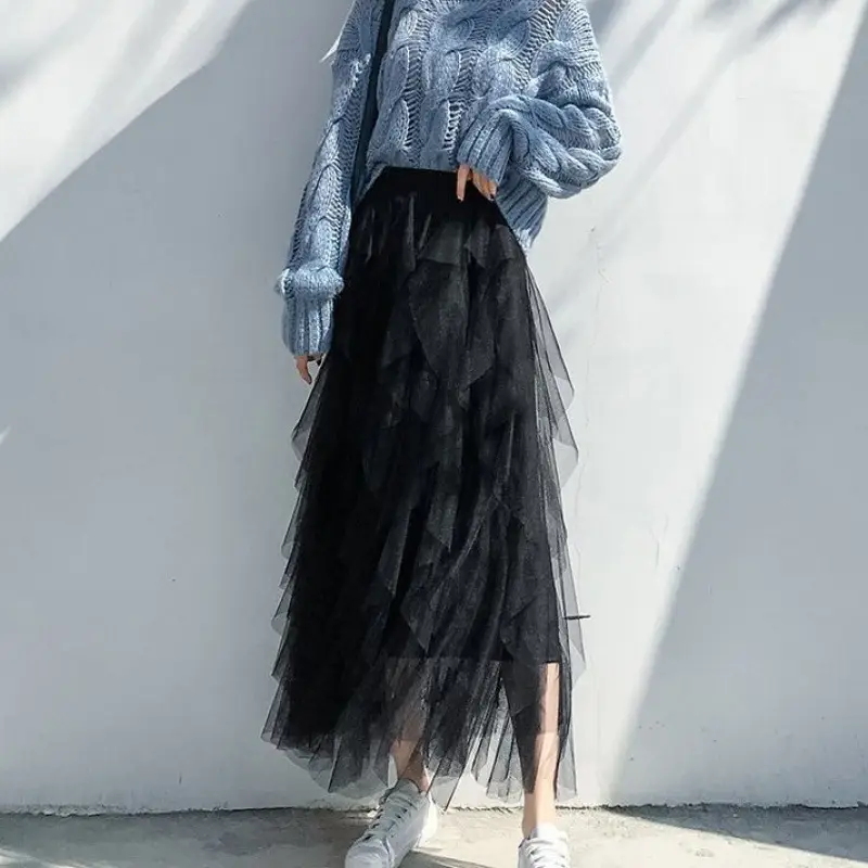 Elegant Mesh Tassel Skirt for Women 2022 - Image 5