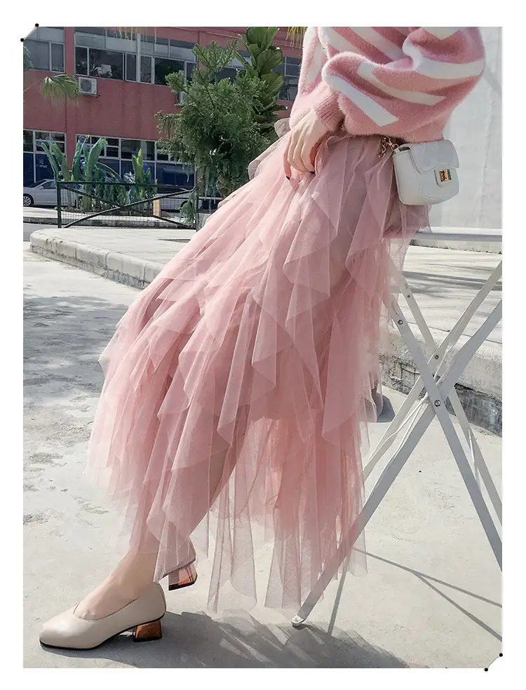 Elegant Mesh Tassel Skirt for Women 2022 — feature 13