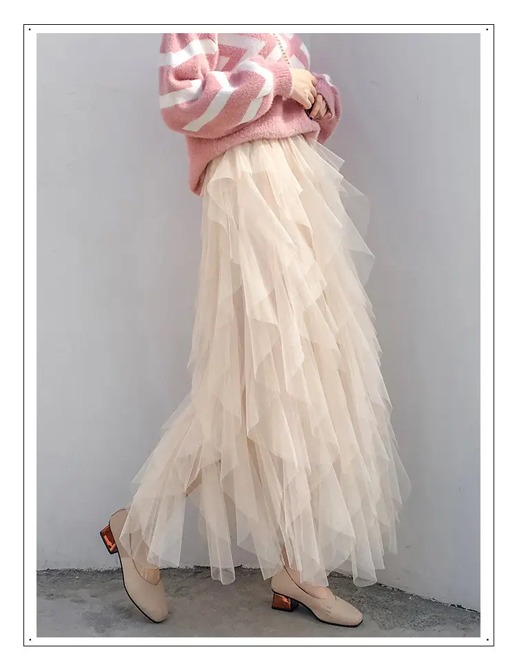 Elegant Mesh Tassel Skirt for Women 2022 — feature 14