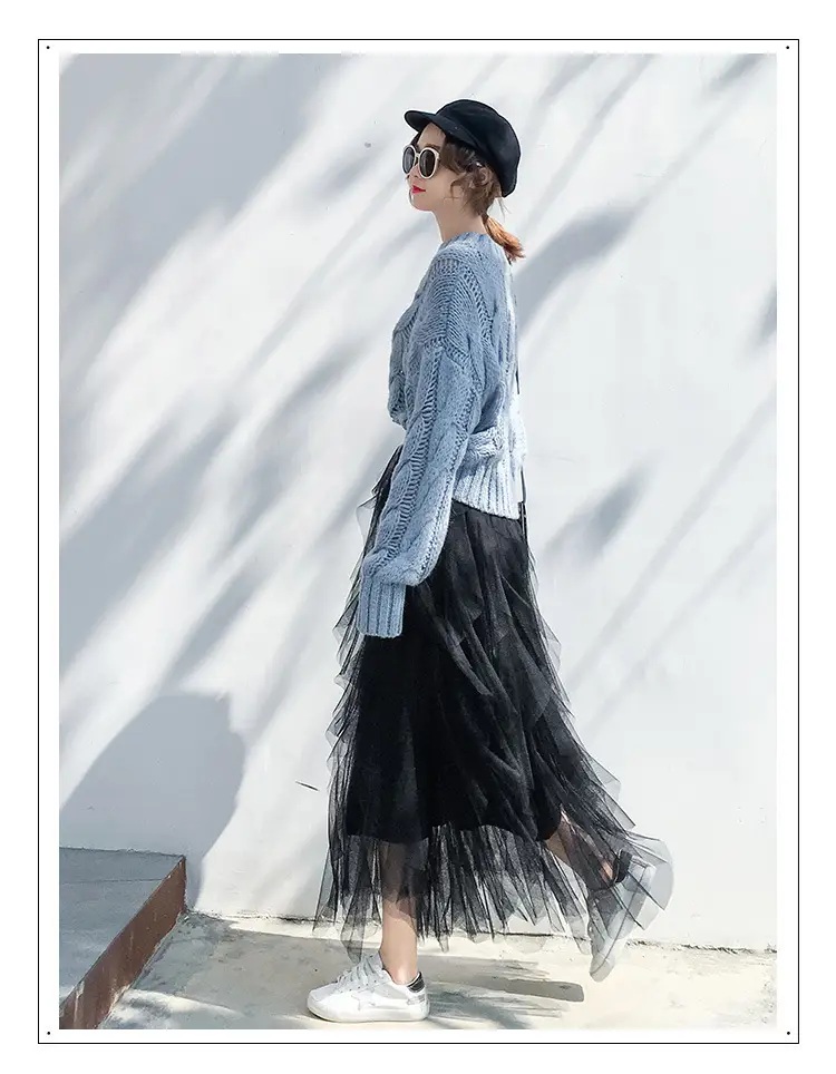 Elegant Mesh Tassel Skirt for Women 2022 — feature 17