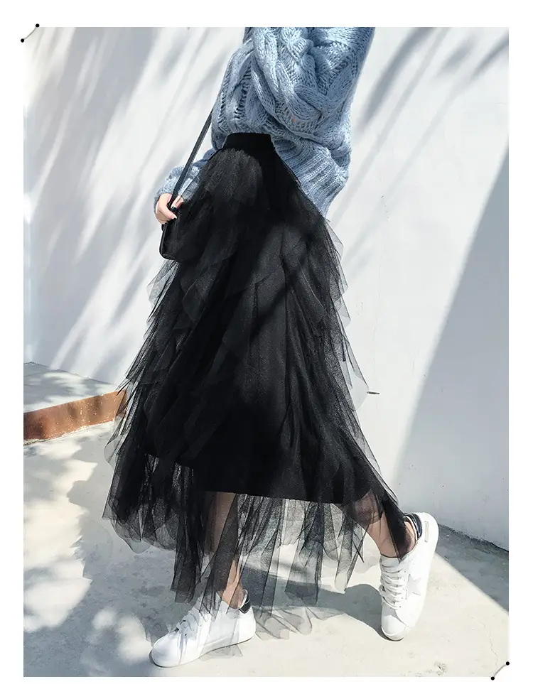 Elegant Mesh Tassel Skirt for Women 2022 — feature 18