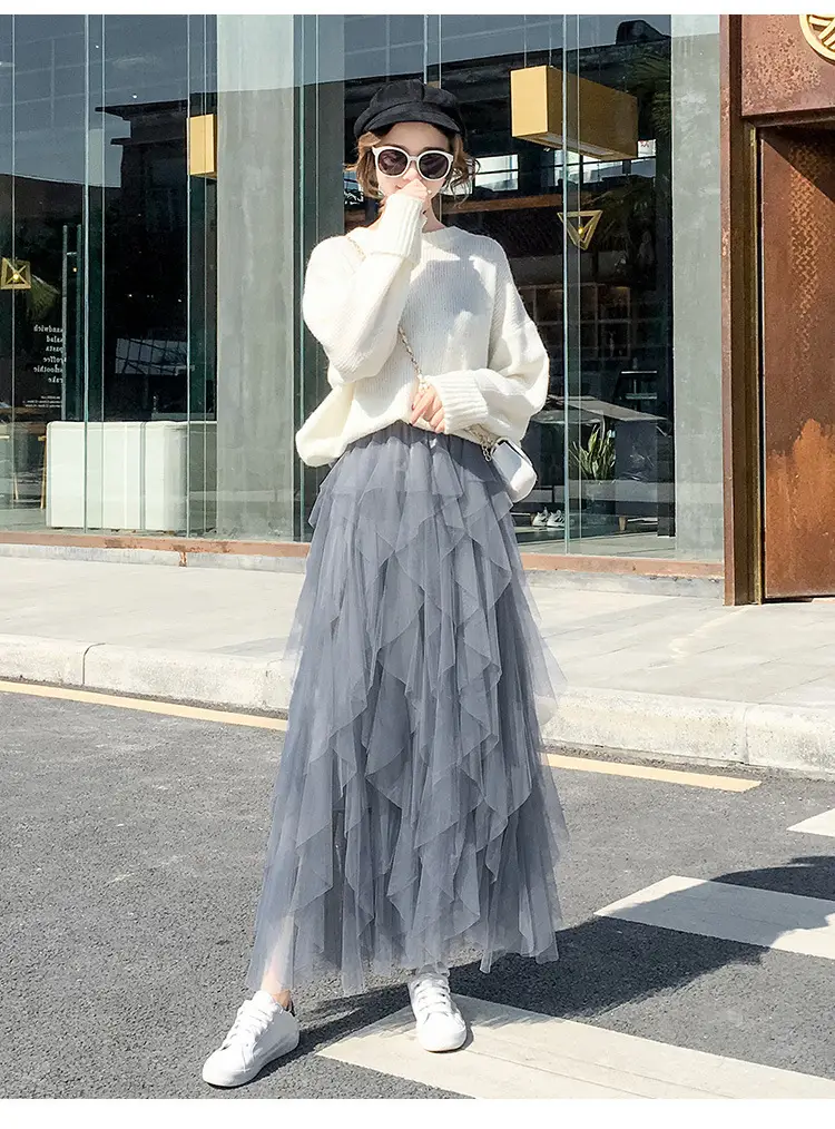 Elegant Mesh Tassel Skirt for Women 2022 — feature 19