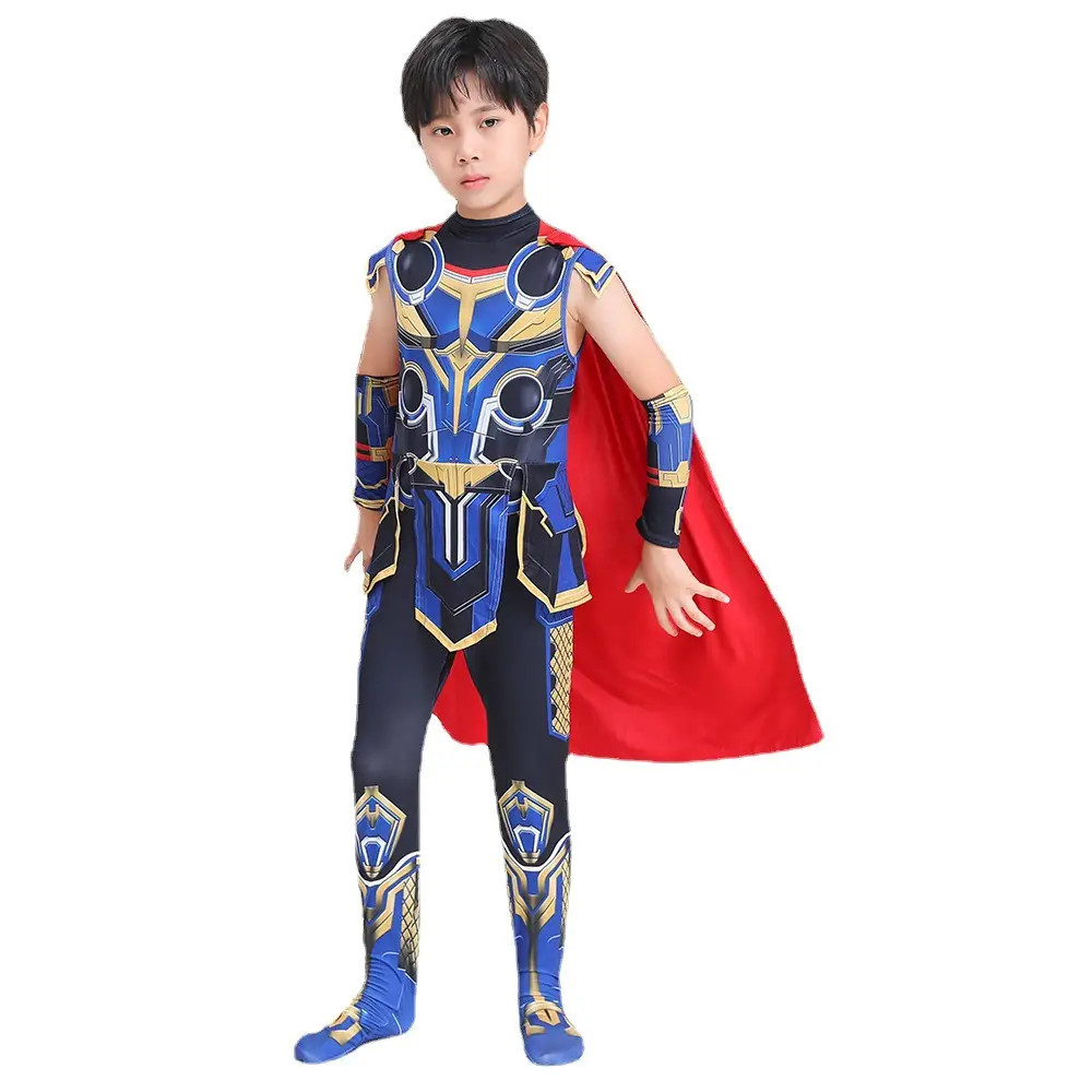 Kids Thor Cosplay Suit Blue Red Gold 4 Love Thunder Sol - Image 5