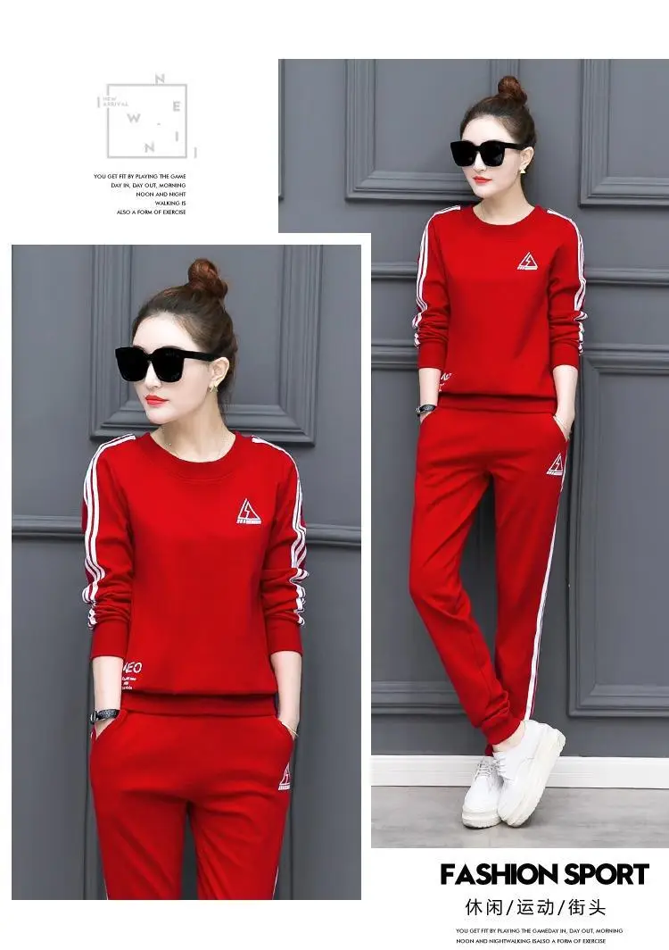 Women Grey Sweatshirt Track Suit Long Sleeve Crewneck Large — feature 21