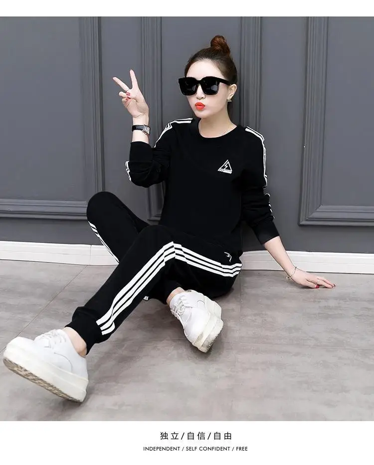 Women Grey Sweatshirt Track Suit Long Sleeve Crewneck Large — feature 24