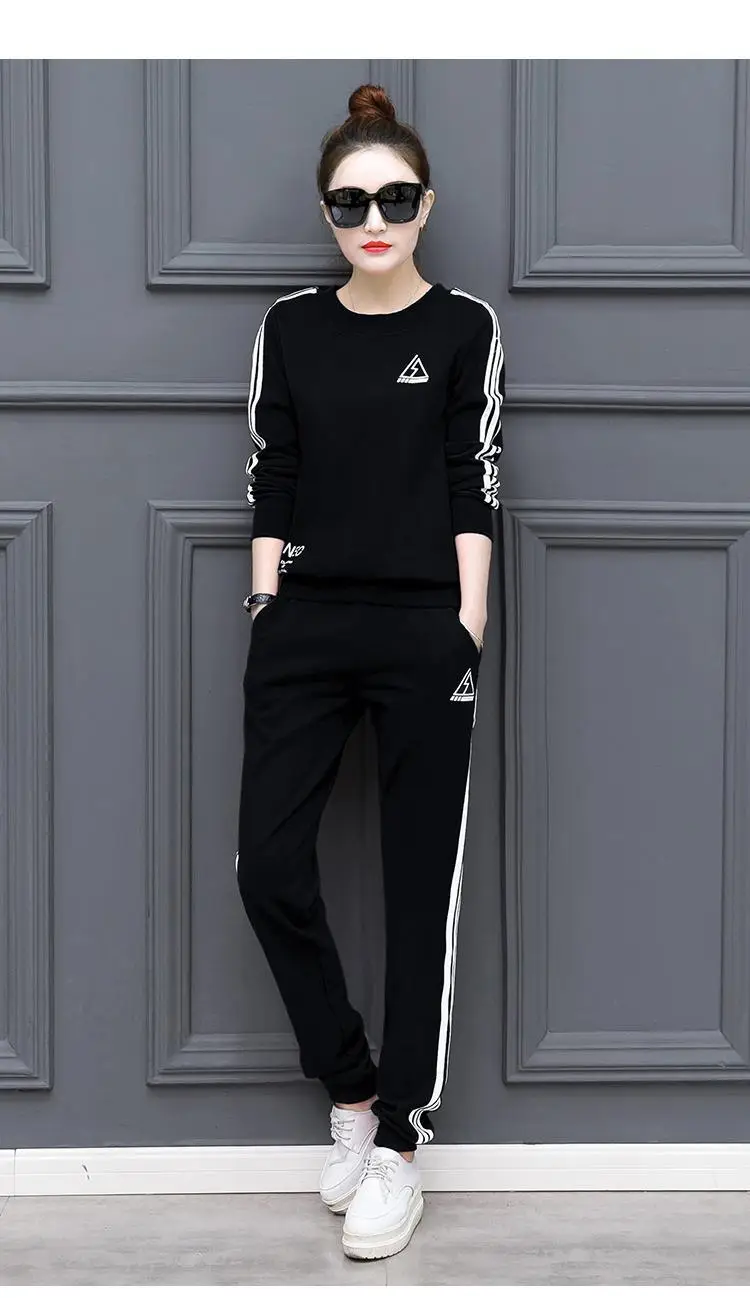 Women Grey Sweatshirt Track Suit Long Sleeve Crewneck Large — feature 26