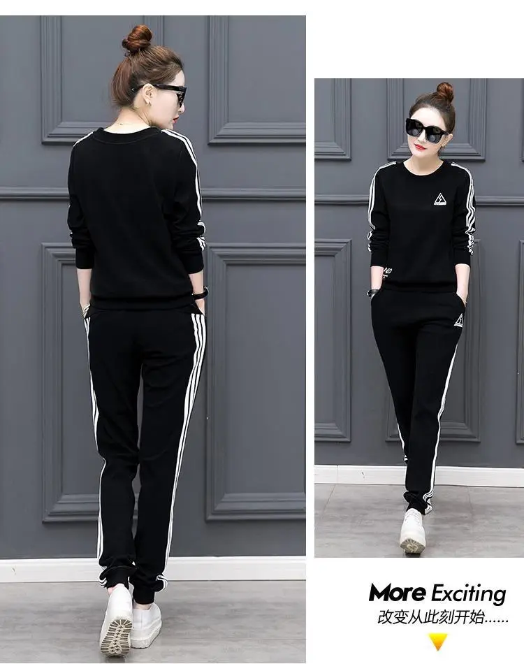 Women Grey Sweatshirt Track Suit Long Sleeve Crewneck Large — feature 27