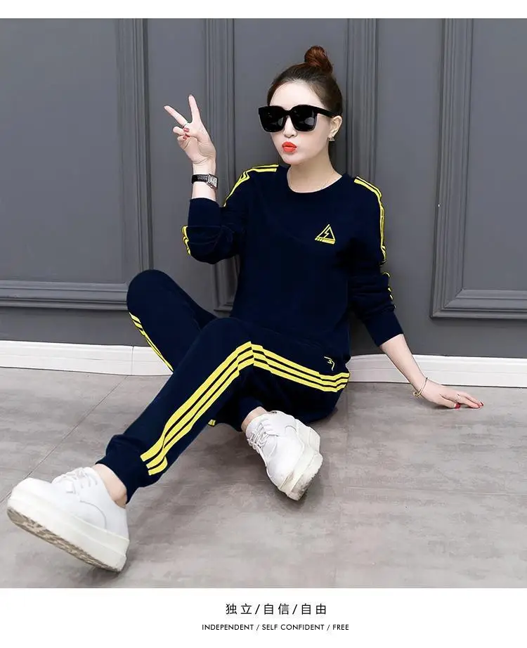 Women Grey Sweatshirt Track Suit Long Sleeve Crewneck Large — feature 6