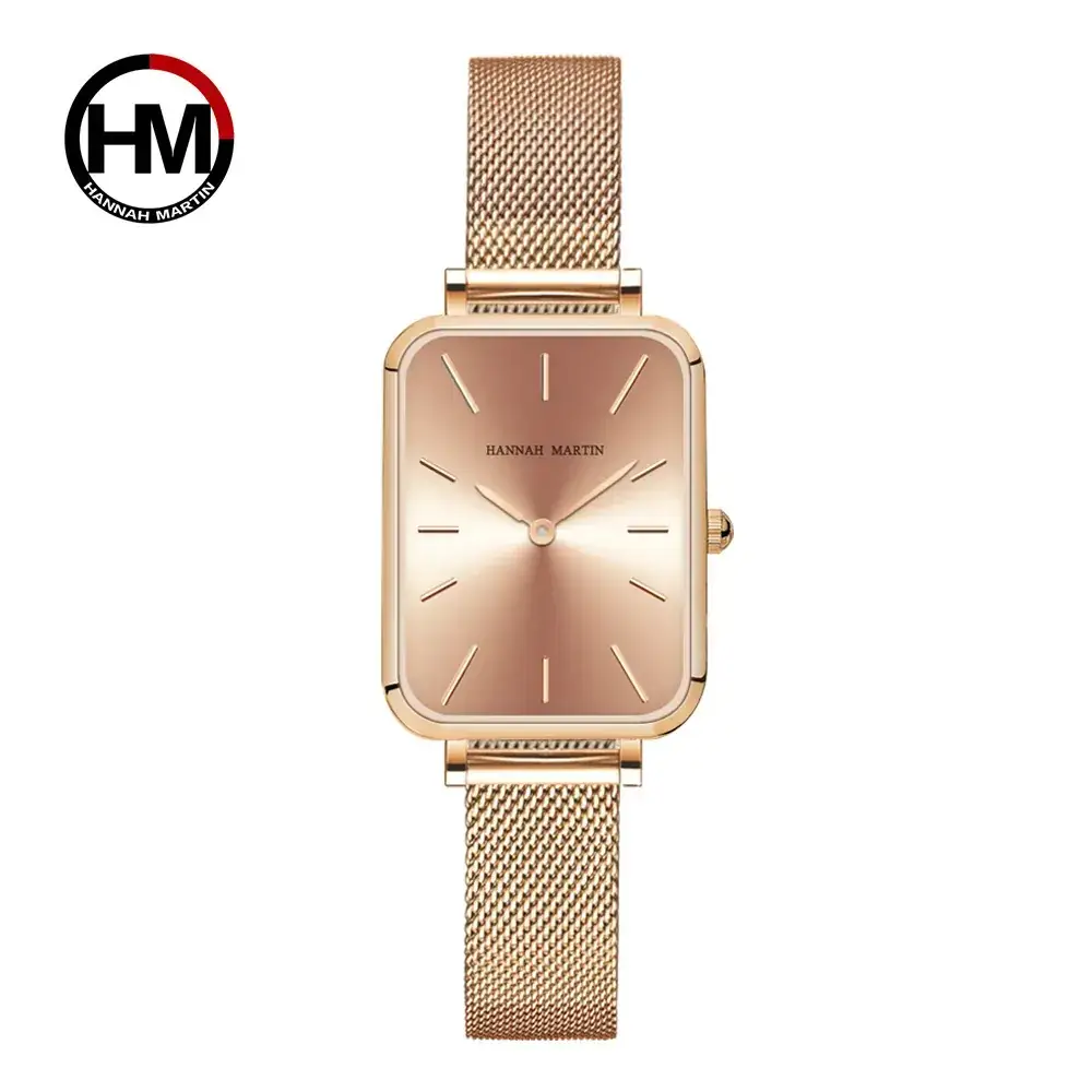 Retro Square Watch Women's Rose Gold Metallate - Image 2