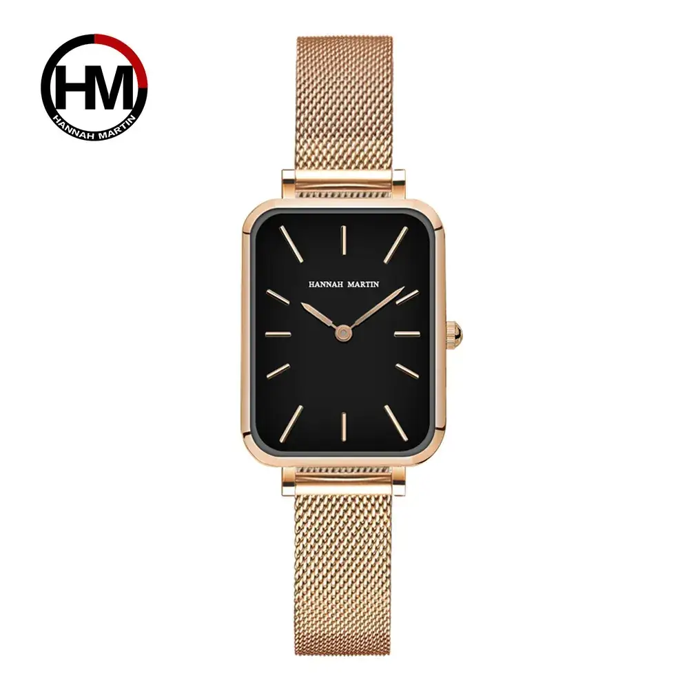 Retro Square Watch Women's Rose Gold Metallate - Image 3