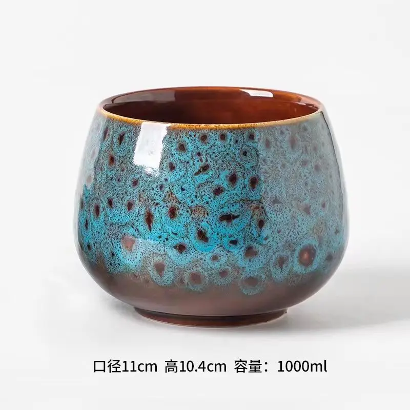 Blue Gradient Ceramic Tea Basin 1000ml - Image 3
