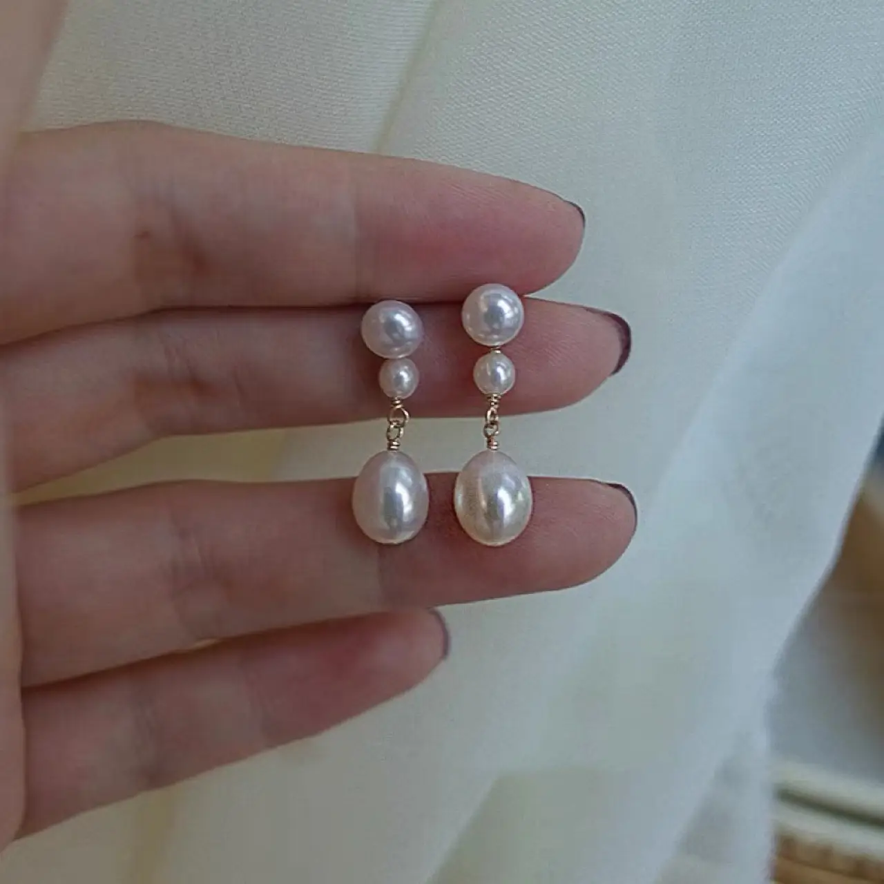 Natural Pearl Earrings for Women Elegant Retro 2024 - Image 3