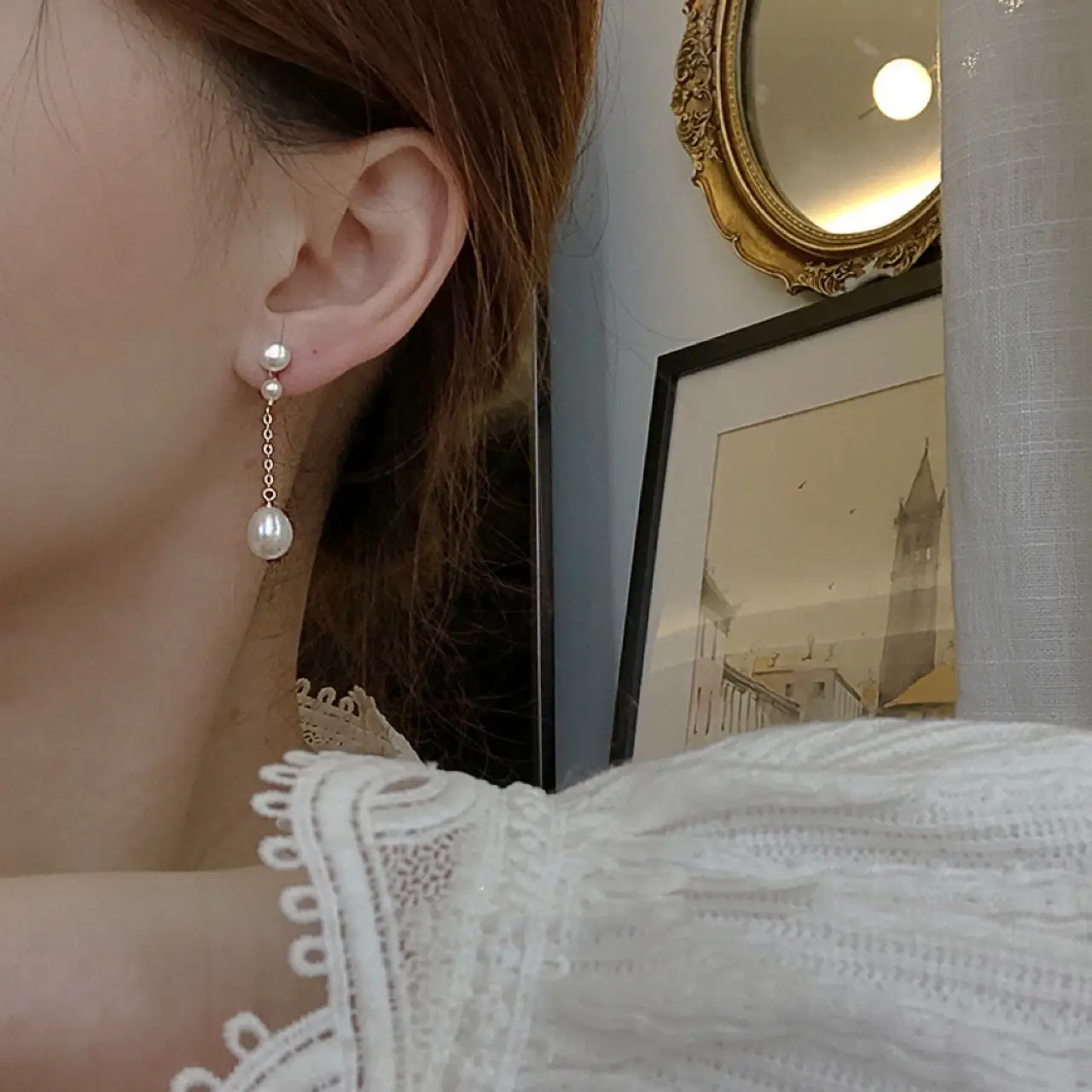 Natural Pearl Earrings for Women Elegant Retro 2024 — feature 6