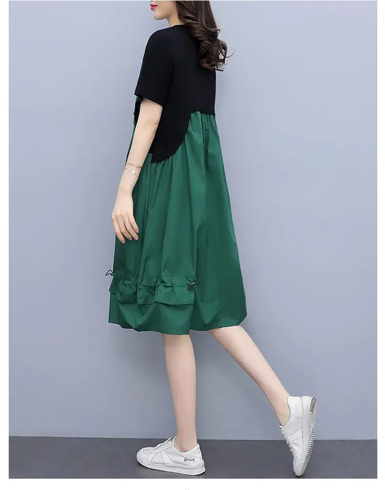 Green A-Line Suspender Skirt Set for Women — feature 16