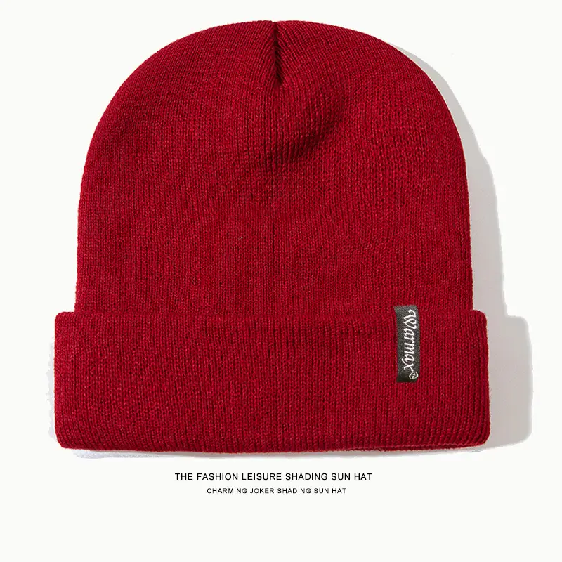 Kids Wool Beanie Cap Grey Winter Warm - Image 6