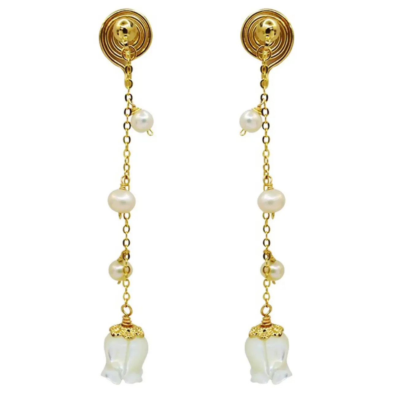 Natural Pearl Earrings with Mosquito Repellent & Anti-Drop Design - Image 5