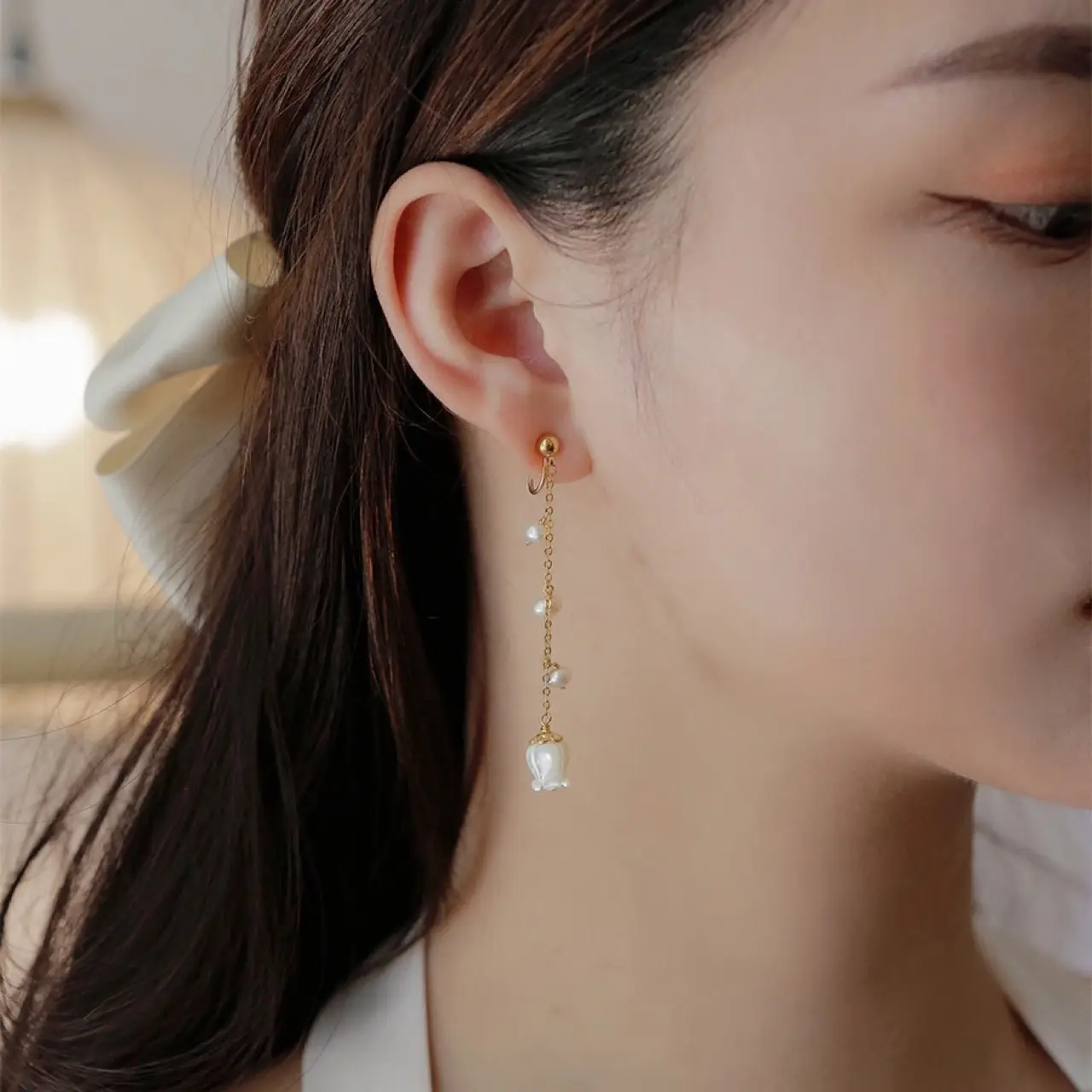 Natural Pearl Earrings with Mosquito Repellent & Anti-Drop Design — feature 7