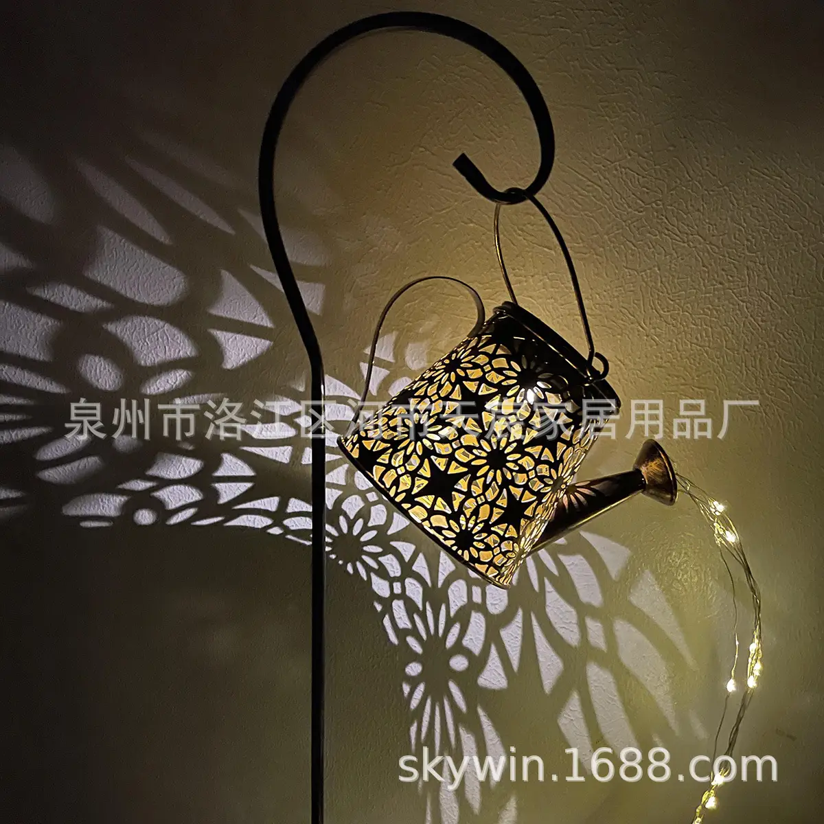 Solar Light Butterfly Flower Kettle Outdoor Garden Lantern - Image 9