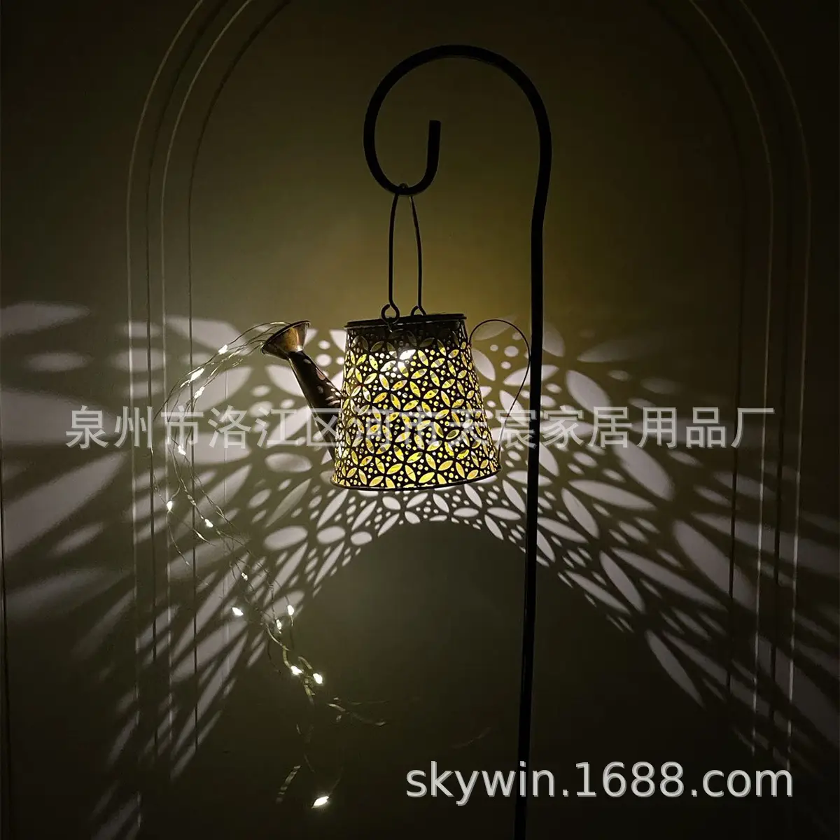 Solar Light Butterfly Flower Kettle Outdoor Garden Lantern - Image 11