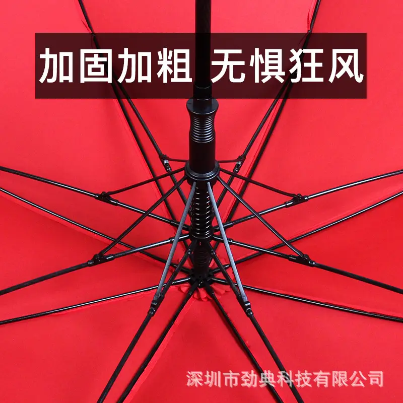 Automatic Double Layer Long Handle Umbrella Extra Large Black - Image 6