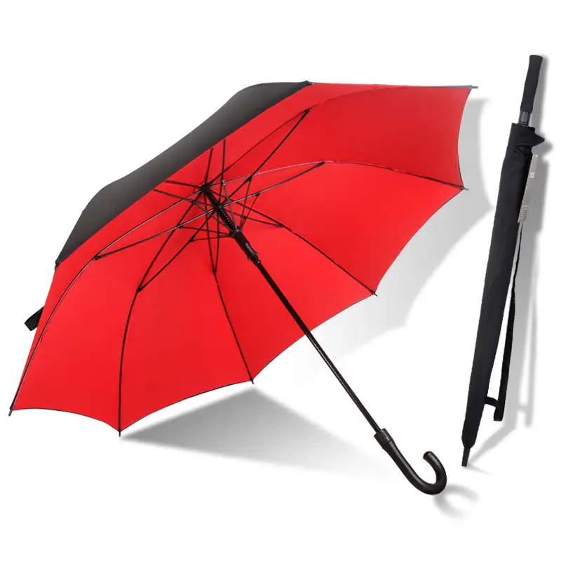 Automatic Double Layer Long Handle Umbrella Extra Large Black - Image 7