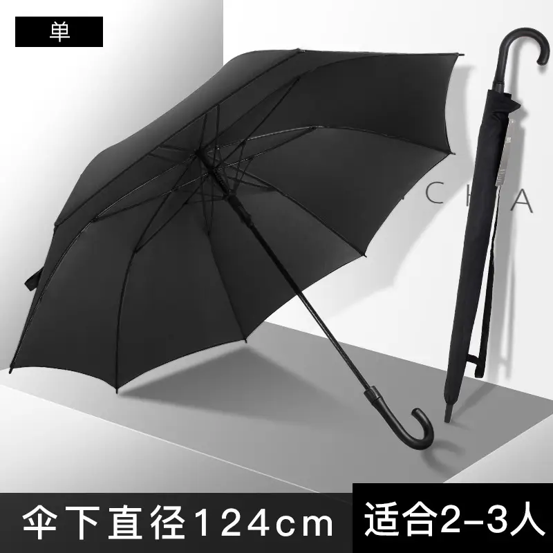 Automatic Double Layer Long Handle Umbrella Extra Large Black - Image 2