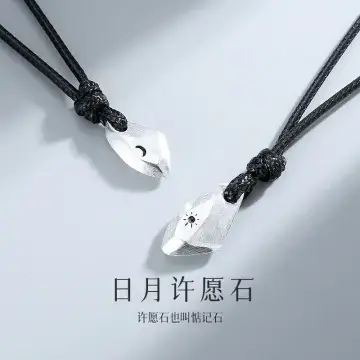 Lucky Couple Necklace Ginkgo Leaf White Mother-of-Pearl Pendant — feature 6