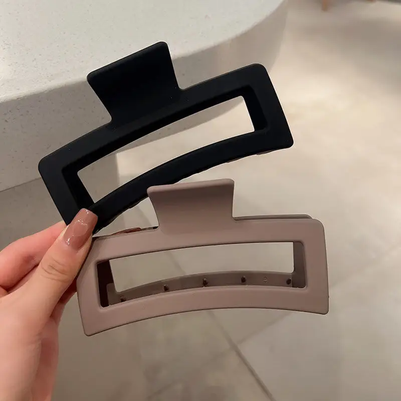 Super Square Frosted Rubber Hair Clips 12.5cm - Image 15
