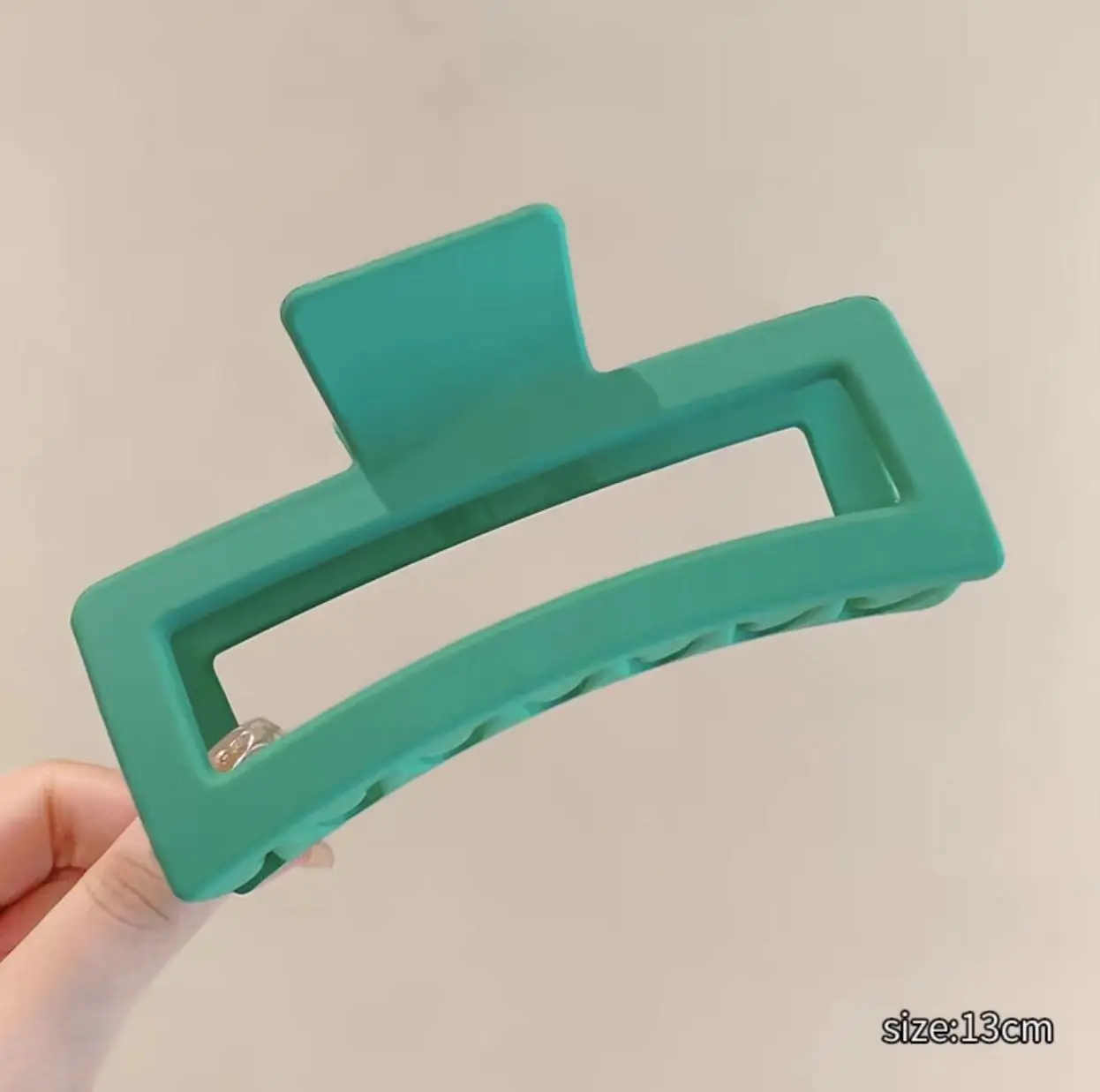 Super Square Frosted Rubber Hair Clips 12.5cm - Image 10