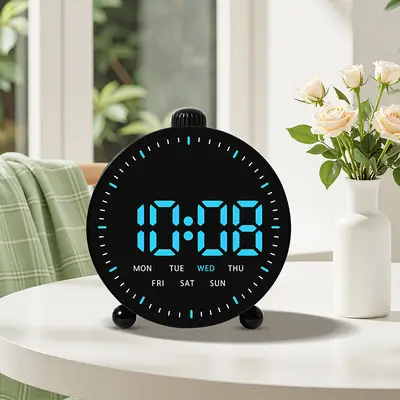 Digital Alarm Clock with Rainbow Design 0725 — feature 15