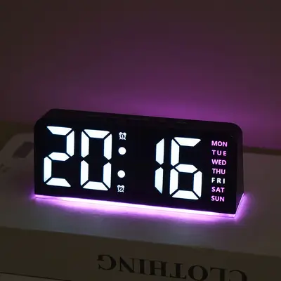 Digital Alarm Clock with Rainbow Design 0725 — feature 7